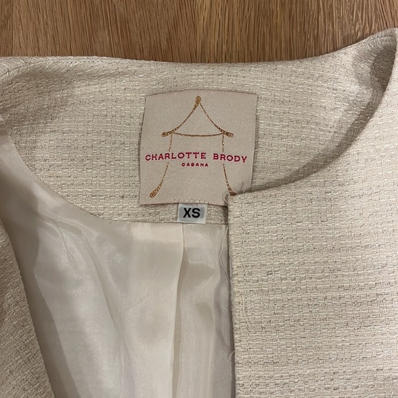 Charlotte Brody Ivory Metallic Blazer - Picture 2 of 5